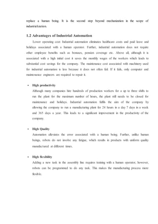 Training Report on Automation | DOCX