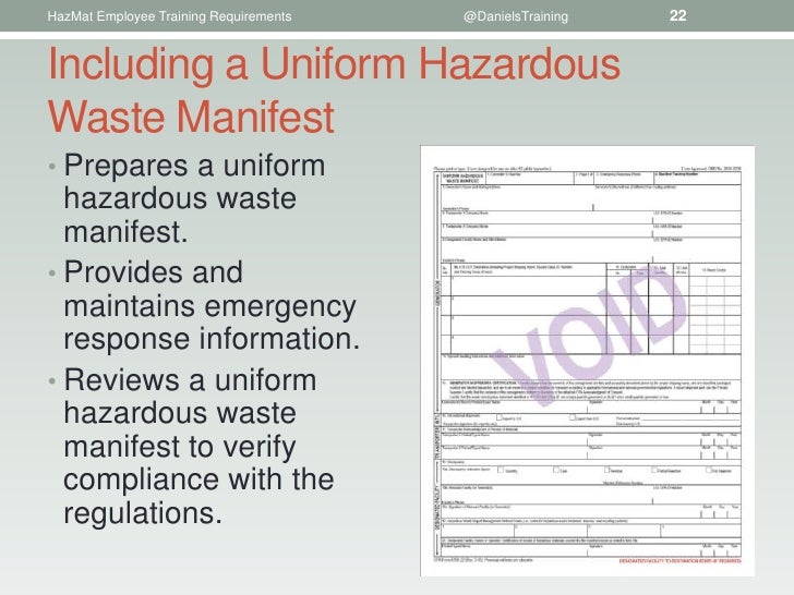 Training Requirements for HazMat Employees
