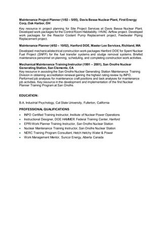 Training resume 02 18 | DOCX