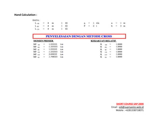 ! ! !
SHORT&COURSE&SAP&2000&
Email!:!edi@supriyanto.web.id!
Mobile!:!+6281338718071!
!
Hand&Calculation&:&
!
!
 