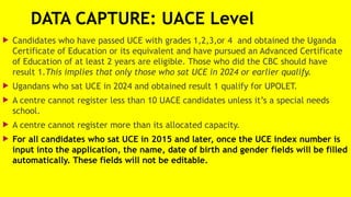 Uace Result Code Comprehensive Guide to UNEB E-Registration Process for 2026 Exams | PPTX