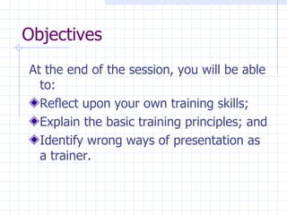Training Skills | PPT