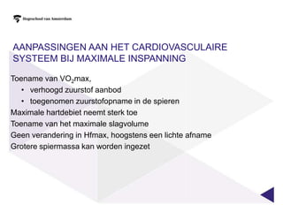 Testen in de praktijk zonder lactaatConconi testVoordeel makkelijk te organiserenGoed reproduceerbaarNadeelNiet iedereen heeft de Conconi knik (25% niet)Protocol zie boeksport-manni.de