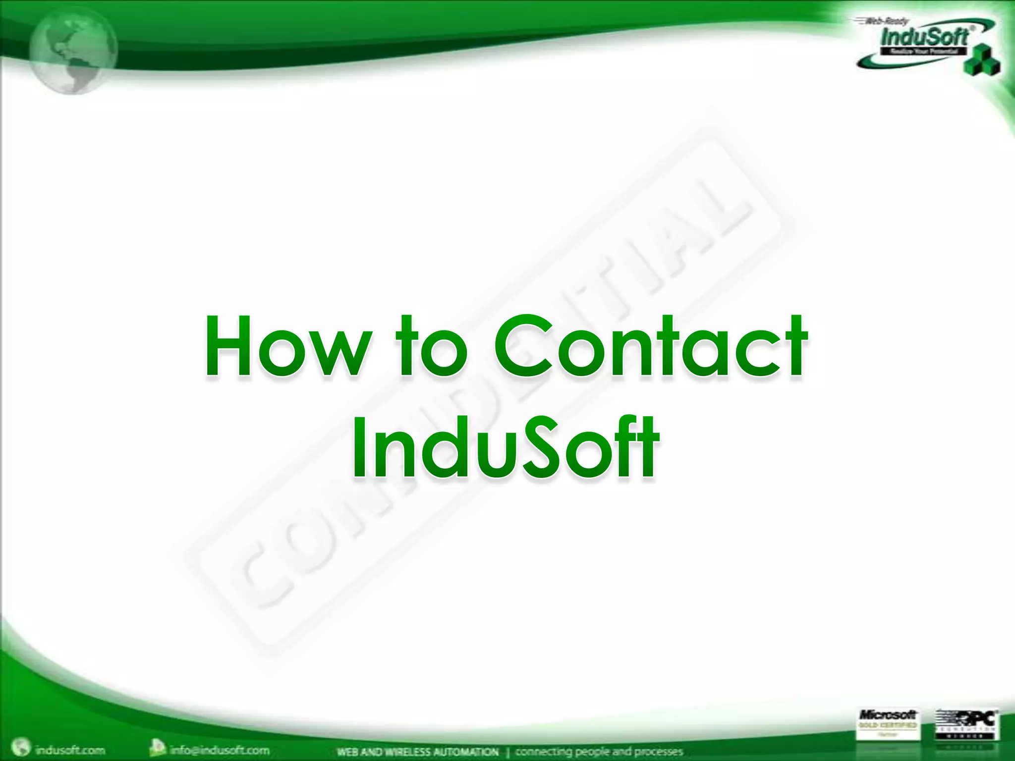 How to Contact InduSoft