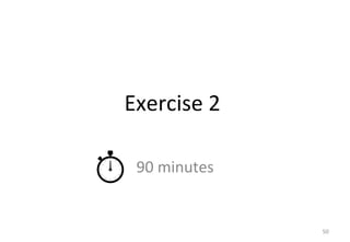 Exercise 
2 
90 
minutes 
50 
 