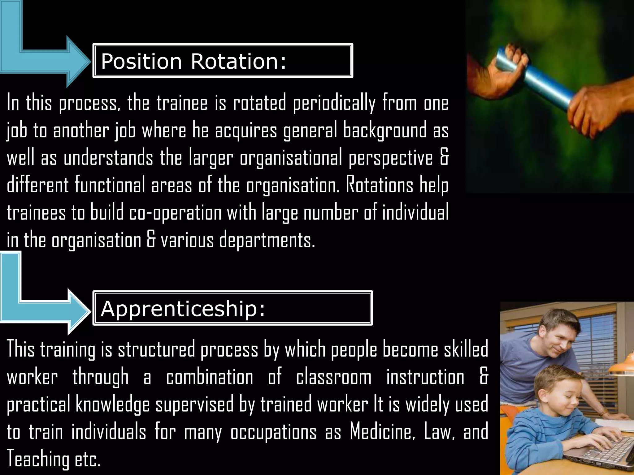 Trainee Job Rotation Picture Training techniques and super visionary methods for workers1 | PPTX