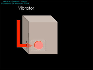www.bodyinmind.com.au
Copyright GL Moseley 2009


               Vibrator
 