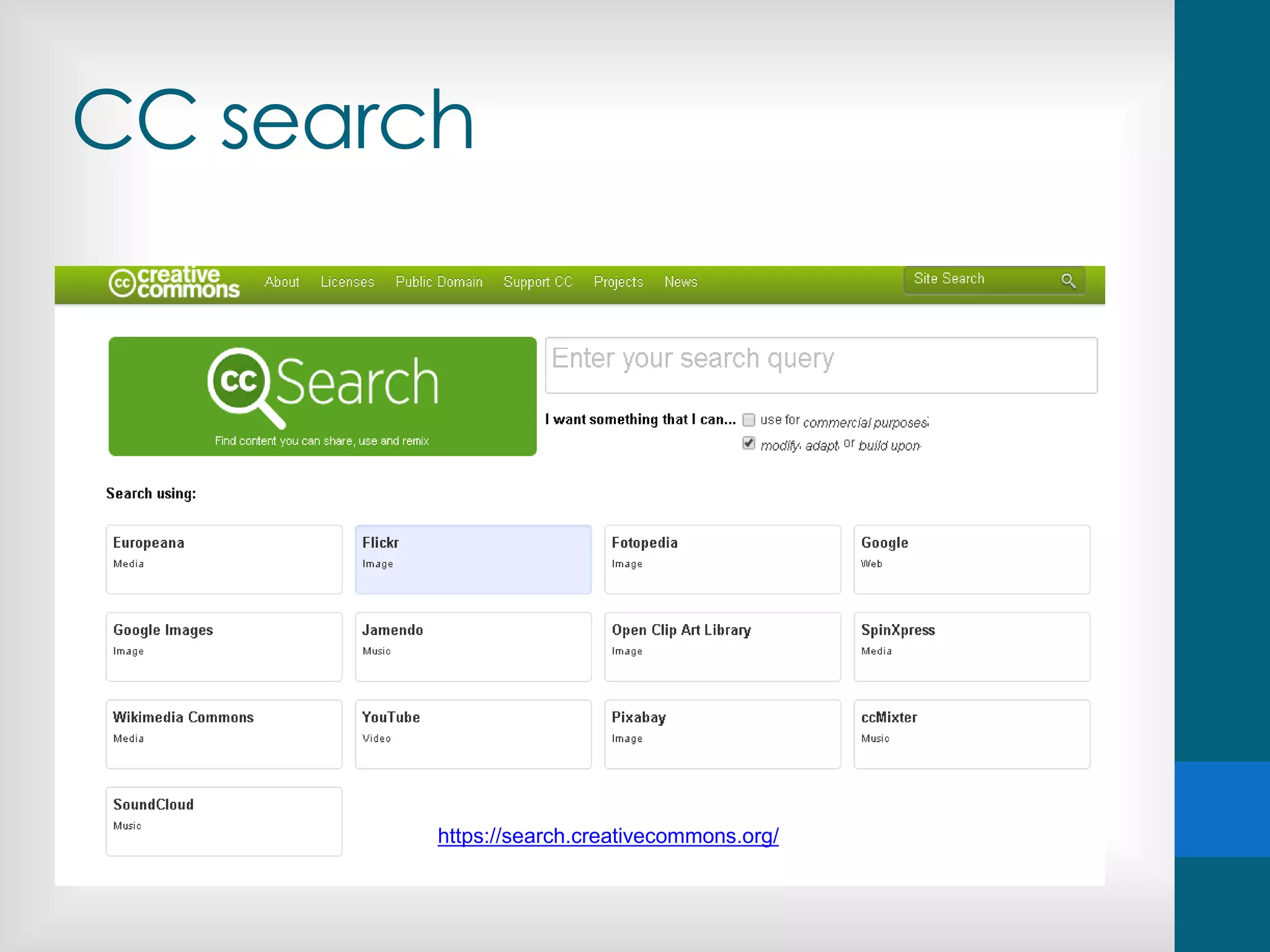CC search
https://search.creativecommons.org/
 