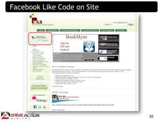Facebook Like Code on Site




                             20
 
