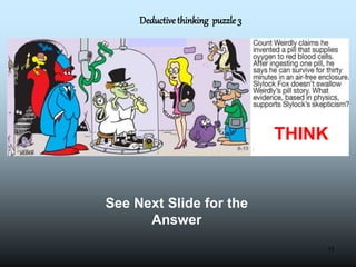 11
Deductivethinking puzzle 3
THINK
See Next Slide for the
Answer
 