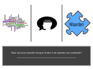Waar zijn jouw waarden terug te vinden in de waarden van Landstede?
 