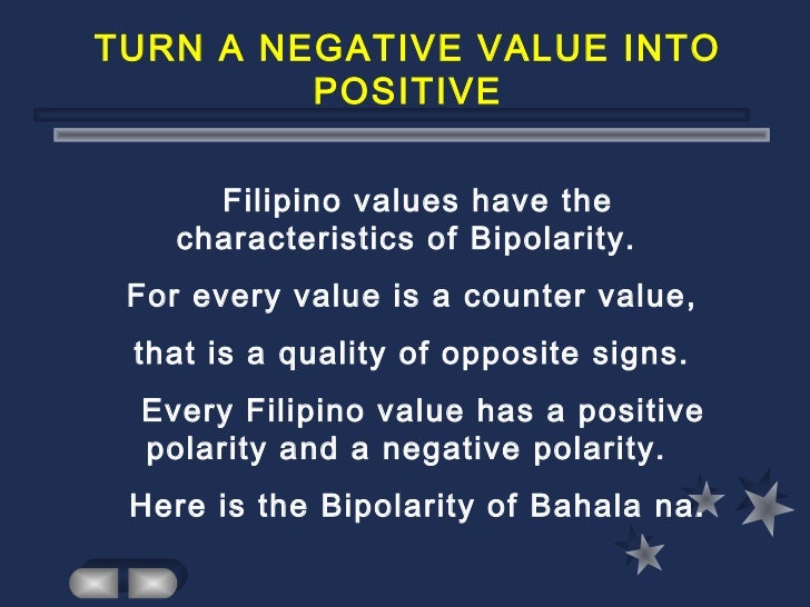 What are some positive and negative Filipino values?