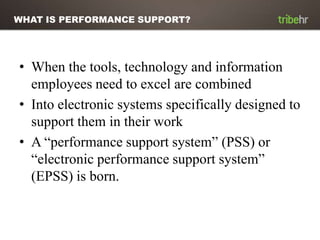 Training versus performance support | PPTX