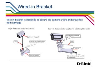 Wired-in Bracket

Wire-in bracket is designed to secure the camera’s wire and prevent it
from damage
 