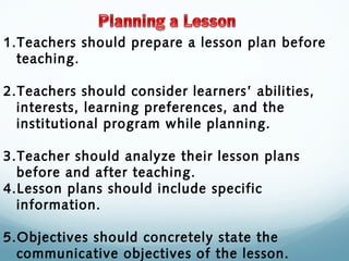 Prepared Before Lesson Training & workshop lesson plan medea ocotber 21st 2014 | PPT