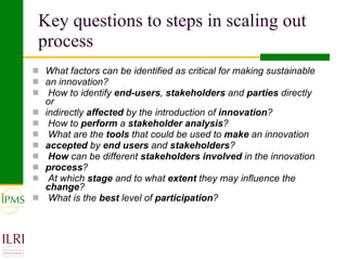 Analysing and documenting innovation and innovation processes