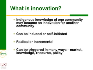 Analysing and documenting innovation and innovation processes