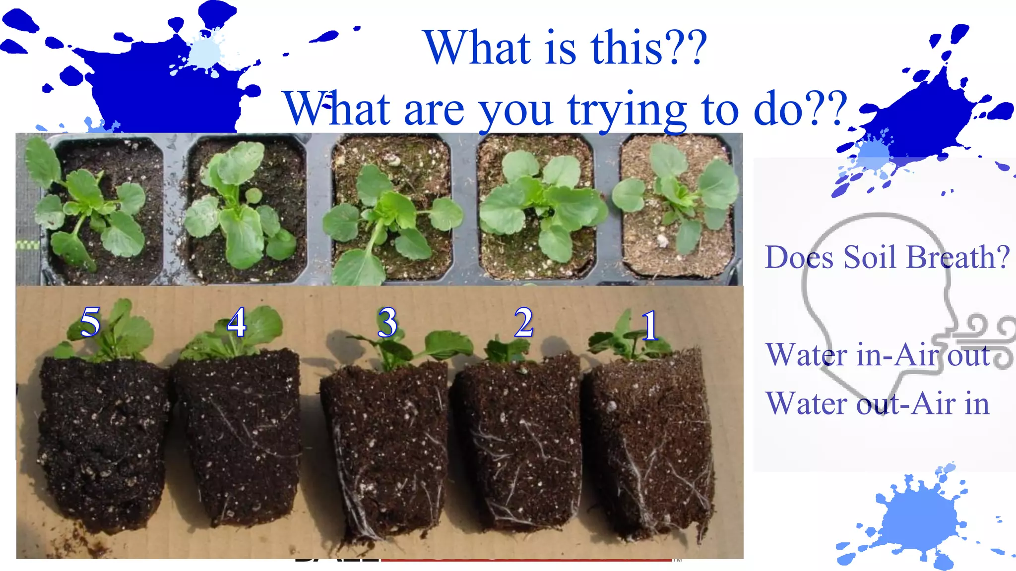 Copyright 2020 Ball Horticultural Company
Does Soil Breath?
Water in-Air out
Water out-Air in
What is this??
What are you trying to do??
 