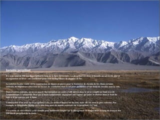 Instable pergélisol
Il y a un total de 550 km du pergélisol le long de la ligne ferroviaire. Le pergélisol est doux et humide au sol en été, dur et
en expansion en hiver - un cauchemar pour tous les ingénieurs de chemins de fer.
La solution la plus viable est la construction de digues en pierre pour la fondation de chemin de fer. Dans certains
endroits, les ingénieurs enterrent les tuyaux de ventilation dans le sol pour permettre à l'air froid de circuler sous la voie.
Dans d'autres endroits, un tuyau appelé thermosiphon est coulé à 4,60 mètres dans le sol et remplis au fond avec de
l'ammoniaque. L'ammoniac est le gaz à basse température, dégageant une vapeur qui puise la chaleur dans le fond du
tube et il est renvoyé par le haut.
Construction d'un pont sur le pergélisol. Cela a le moins d'impact sur la zone, mais elle est aussi la plus coûteuse. Par​​
exemple, le Qingshuihe Bridge est le plus long pont du monde construit sur le pergélisol, 11,7 km.
Un système de surveillance a été installé pour maintenir l'onglet sur le changement de température le long du tronçon des​​
550 km de pergélisol de la route.
 