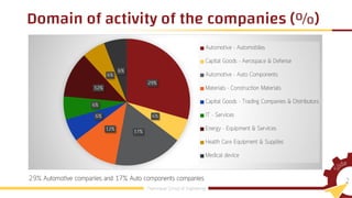 Domain of activity of the companies (%)
 