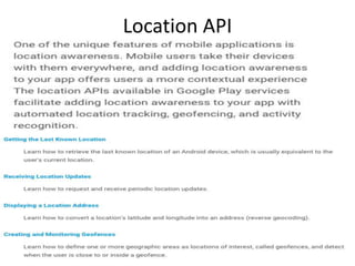 Location API
 