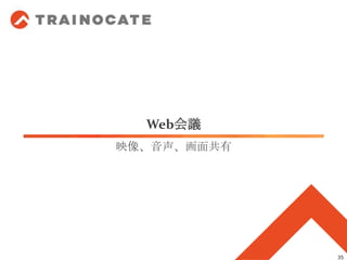 Web会議
映像、音声、画面共有
35
 