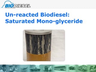 Un-reacted Biodiesel:  Saturated Mono-glyceride 