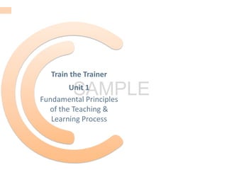 Aviation Training Resources, Train the Trainer | PDF