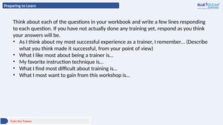 Train the Trainer this is to train anyone to become the best trainer | PPTX