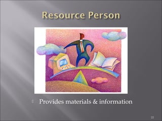 

Provides materials & information
22

 