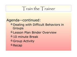 Train the Trainer Training Module to Learn Basics of Trainer | PPT