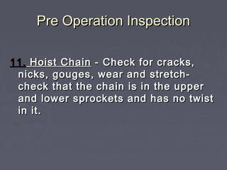 Hoist Cable Nicks And Gouges Train the trainer overhead Cranes operation training | PPT