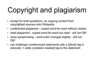Getting started with Wikipedia editing ppt | PPTX