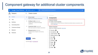 Component gateway for additional cluster components
23
 