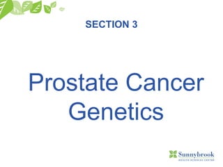 SECTION 3
Prostate Cancer
Genetics
 