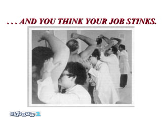 . . . AND YOU THINK YOUR JOB STINKS.
 