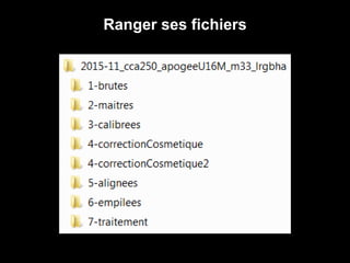 Ranger ses fichiers
 