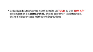 Traitement non opératoire des perforations d’ulcère gastroduodénal.pptx