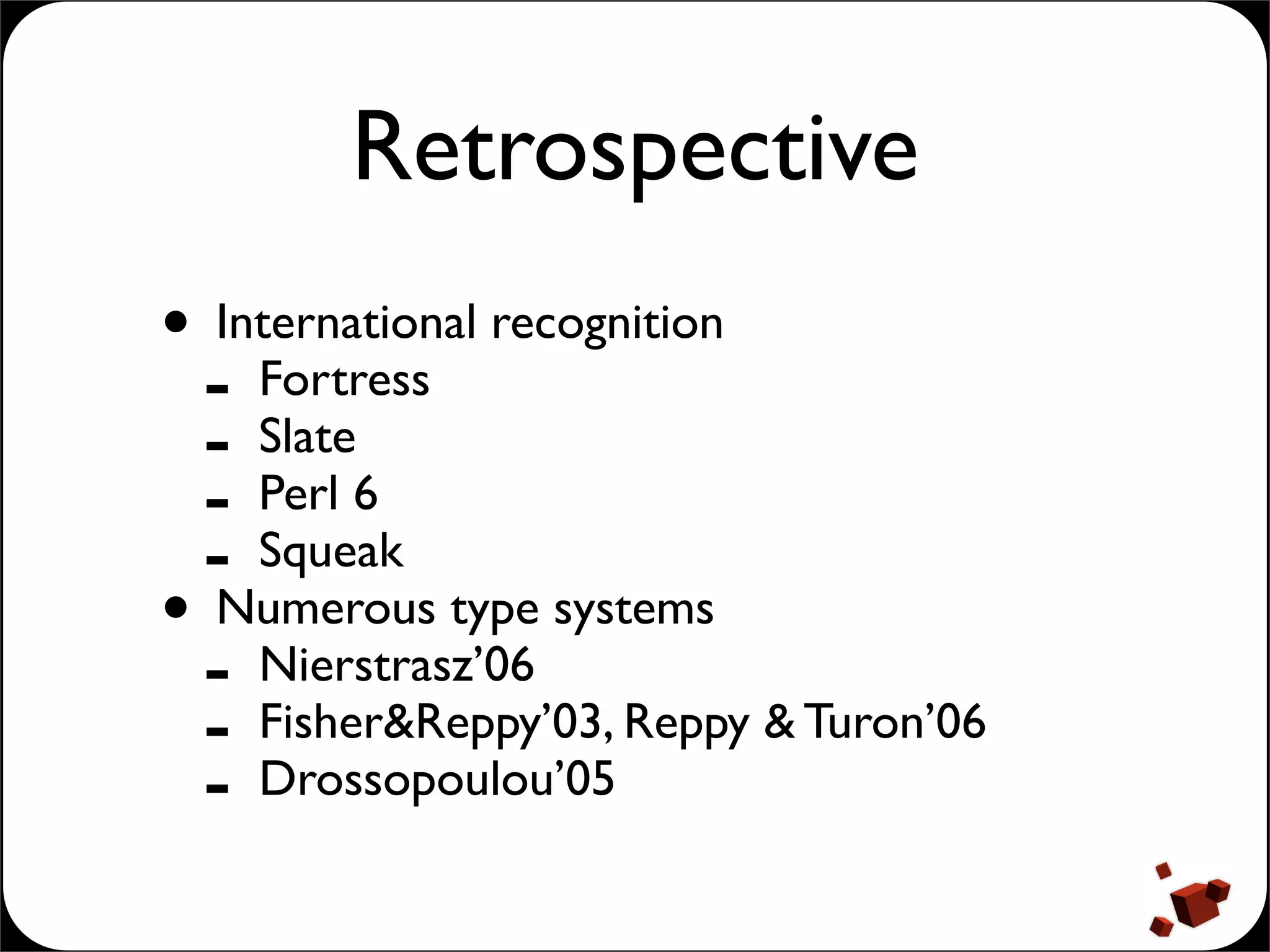 Presentation of Traits