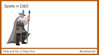 @nellshamrellTraits and You: A Deep Dive
Spells in D&D
 