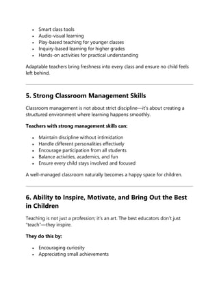 Traits That Make the Best Teaching Staff in Noida School Stand Out.pdf