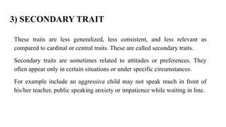 Gordon Allport Trait Theory of Personality | PPTX