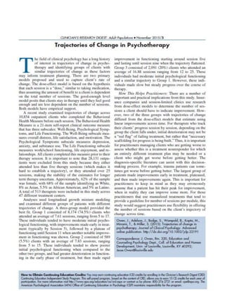 Trajectories of Change (Clinicians Research Digest version) 2015