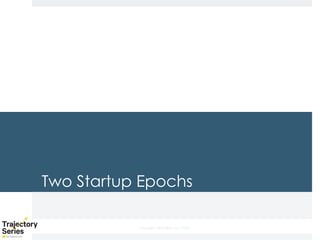Copyright, DKParker, LLC 2020
Two Startup Epochs
 