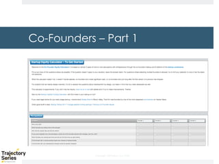 Copyright, DKParker, LLC 2020
Co-Founders – Part 1
 