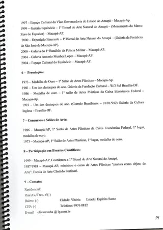 Trajetória de Olivar Cunha