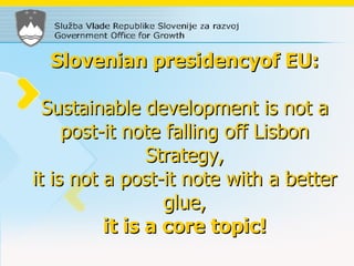 Trajnostni razvoj in Lizbonska strategija