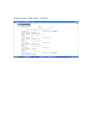Corporate Actions – Book Closure – Scripwise
 