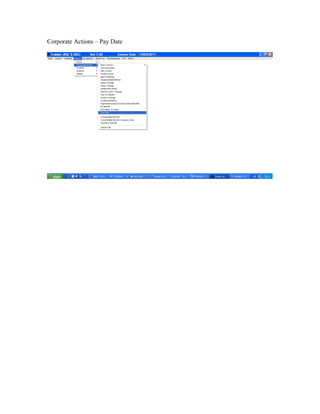 Corporate Actions – Pay Date
 