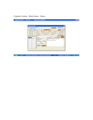Corporate Actions – Book closure – Bonus
 